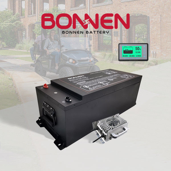 8.19kWh Lifepo4 Golf Cart Baterai 48V 160AH Lithium Baterai Penggantian Untuk Yamaha Dengan 22A Charger