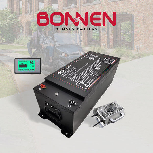 8.19kWh Lifepo4 Golf Cart Baterai 48V 160AH Lithium Baterai Penggantian Untuk Yamaha Dengan 22A Charger