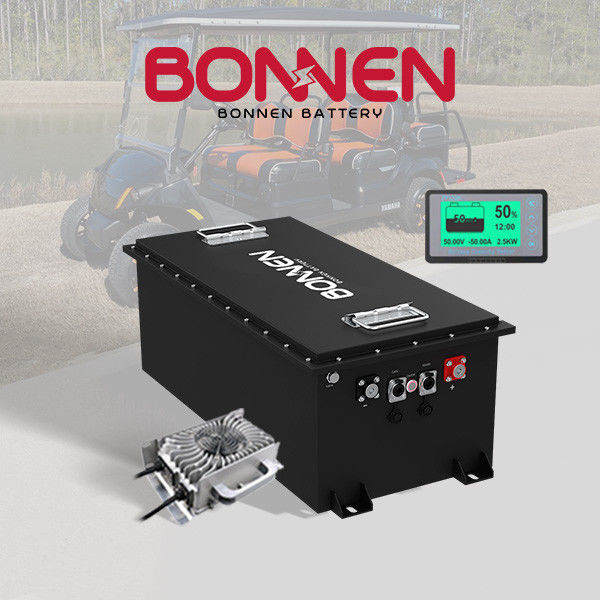 Pemandangan Mobil LiFePo4 Lithium Truck Baterai 200Ah 72 Volt Lithium Baterai Untuk Golf Cart
