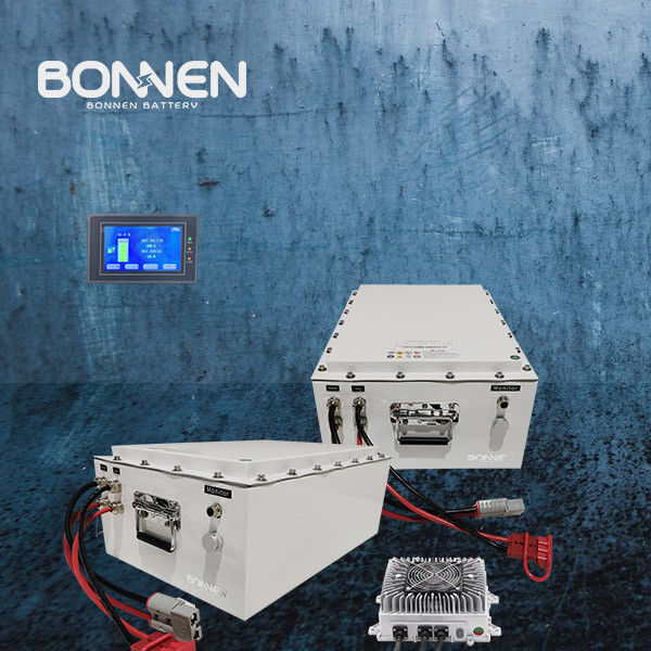 Baterai Lithium 96V 50Ah untuk Perahu 5KWH Total Energi dan Remote LCD Monitoring Termasuk