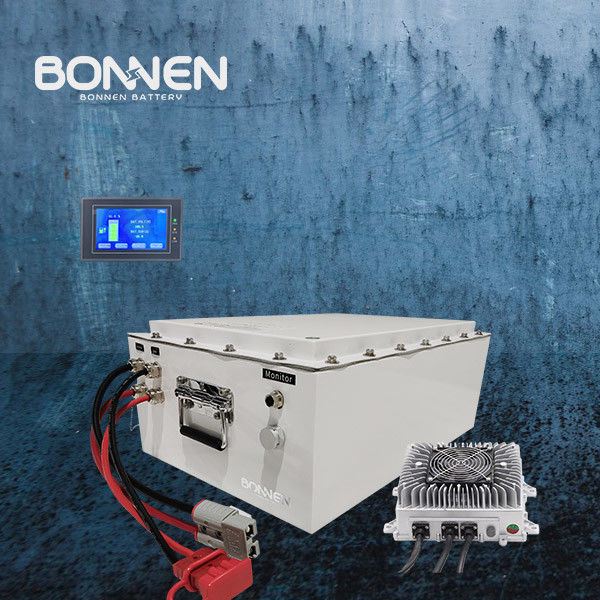Baterai Lithium 96V 50Ah untuk Perahu 5KWH Total Energi dan Remote LCD Monitoring Termasuk