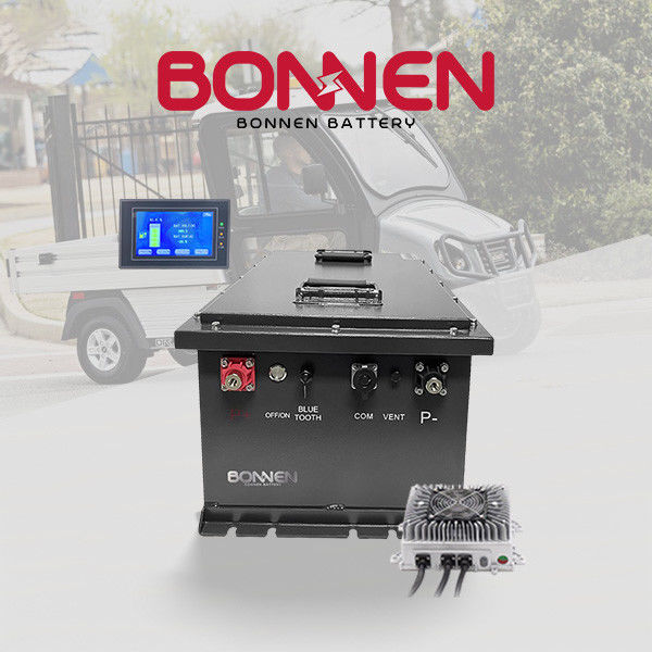 Baterai 60V 100Ah LiFePO4 untuk Golf Carts Kendaraan Berkecepatan Rendah Tegangan Tinggi Umur Panjang