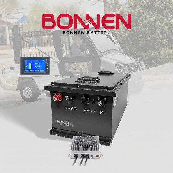 Baterai 60V 100Ah LiFePO4 untuk Golf Carts Kendaraan Berkecepatan Rendah Tegangan Tinggi Umur Panjang